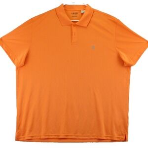 IZOD Men's Orange Short Sleeve Performance Golf Polo Shirt XXXL 3XL‎